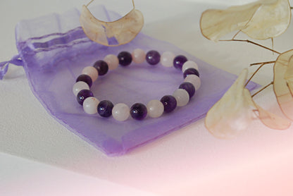 Chance en amour - AMETHYSTE & QUARZ ROSE